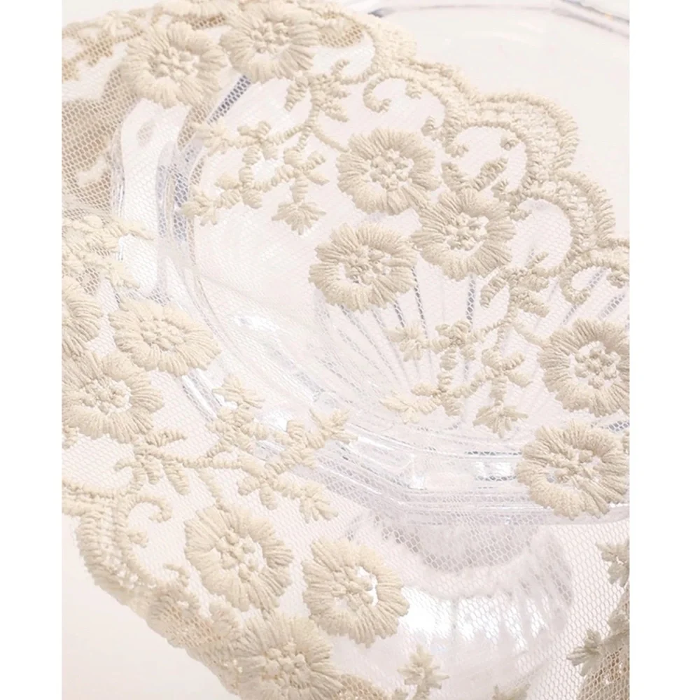 Boho Cream Floral Embroidered Stretchy Headband - Picture 3 of 7